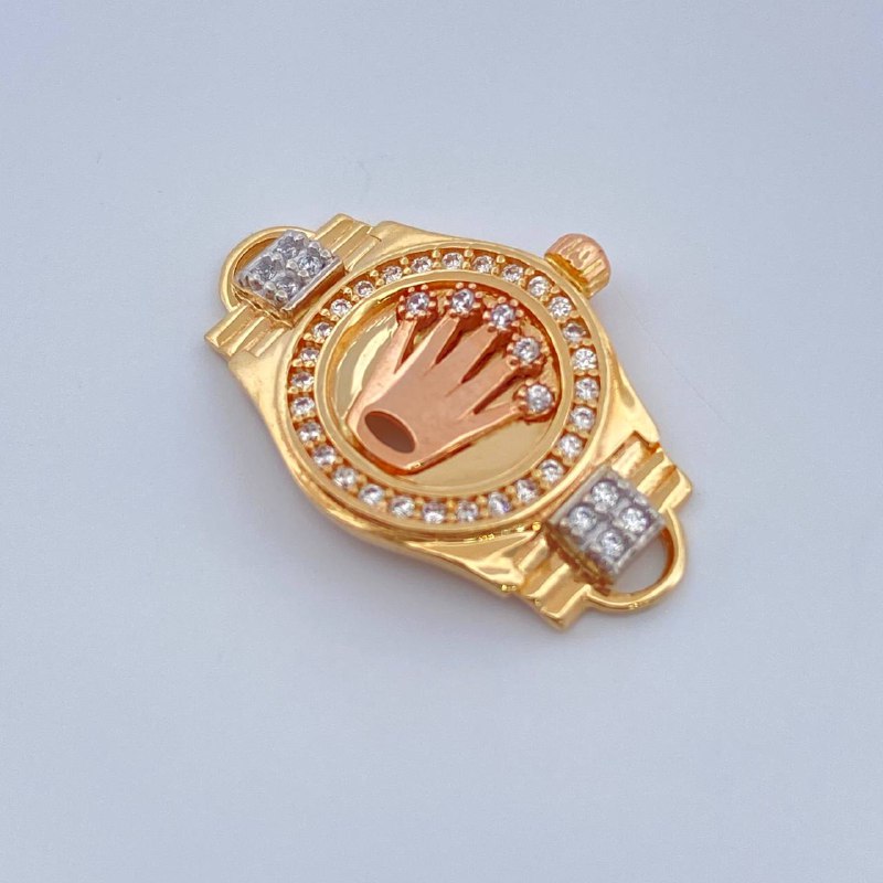 Herraje Corona Rx 2.8gr / 2.3cm / Tres Oros 18K &