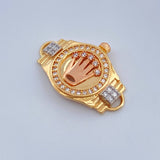 Herraje Corona Rx 2.8gr / 2.3cm / Tres Oros 18K &