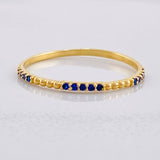 Anillo Bolas Intercalado 0.9g / T7 3/4 Oro Amarillo 18K
