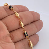 Tobillera Rustica Barril 5.85gr / 24.5cm / Oro 18K &