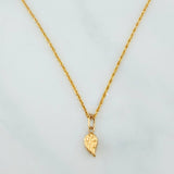 Set Cadena Lazo + Dije Ala / 1,15 gr / 45 cm Oro Amarillo 18K
