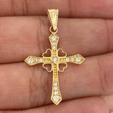 Dije Cruz Corazones 1.3gr / 3.4cm / Oro Amarillo 18K &