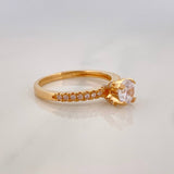 Anillo Solitario Churumbela 2.95 g / T7 1/4 Oro Amarillo 18K