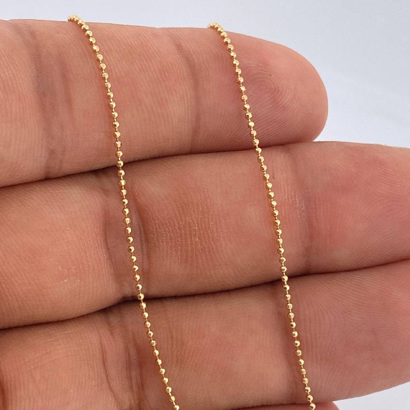 Cadena Militar 2.45gr / 61.5cm / Oro Amarillo +3 18K %