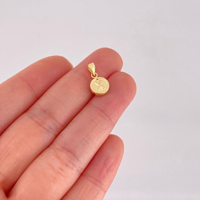 Dije Circulo Letra X 0.4g / 1.5cm Oro Amarillo 18K