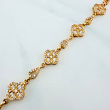 Pulso Trebol Gota 12.8 g / 20.6 cm / 9.4 mm Oro Amarillo 18K