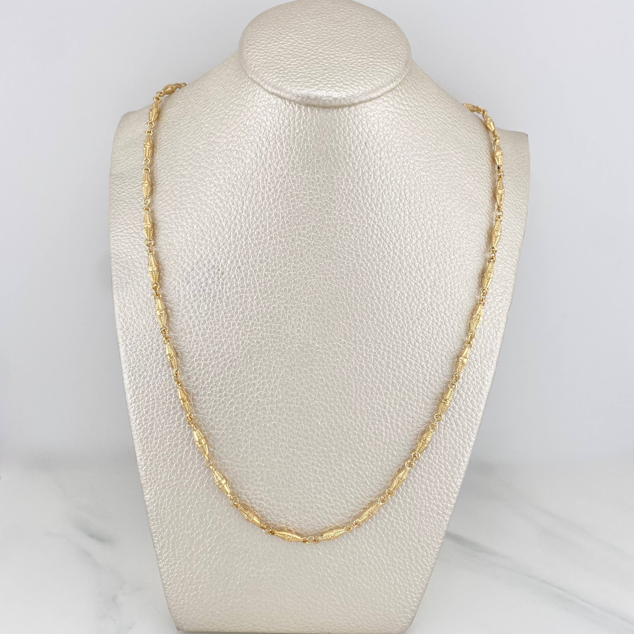 Cadena Rustica Dubai 9.7 g / 51.5 cm / 3 mm Oro Amarillo 18K