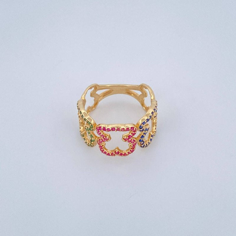 Anillo Osos Silueta 3.7gr / T7 / Oro Amarillo 18K $