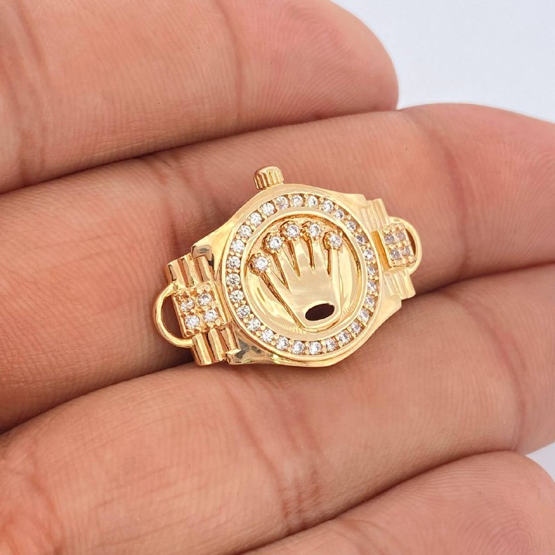 Herraje Corona Rx 5.1gr / cm-2.8cm / Oro Amarillo 18K &