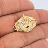 Herraje Corona Rx 5.1gr / cm-2.8cm / Oro Amarillo 18K &