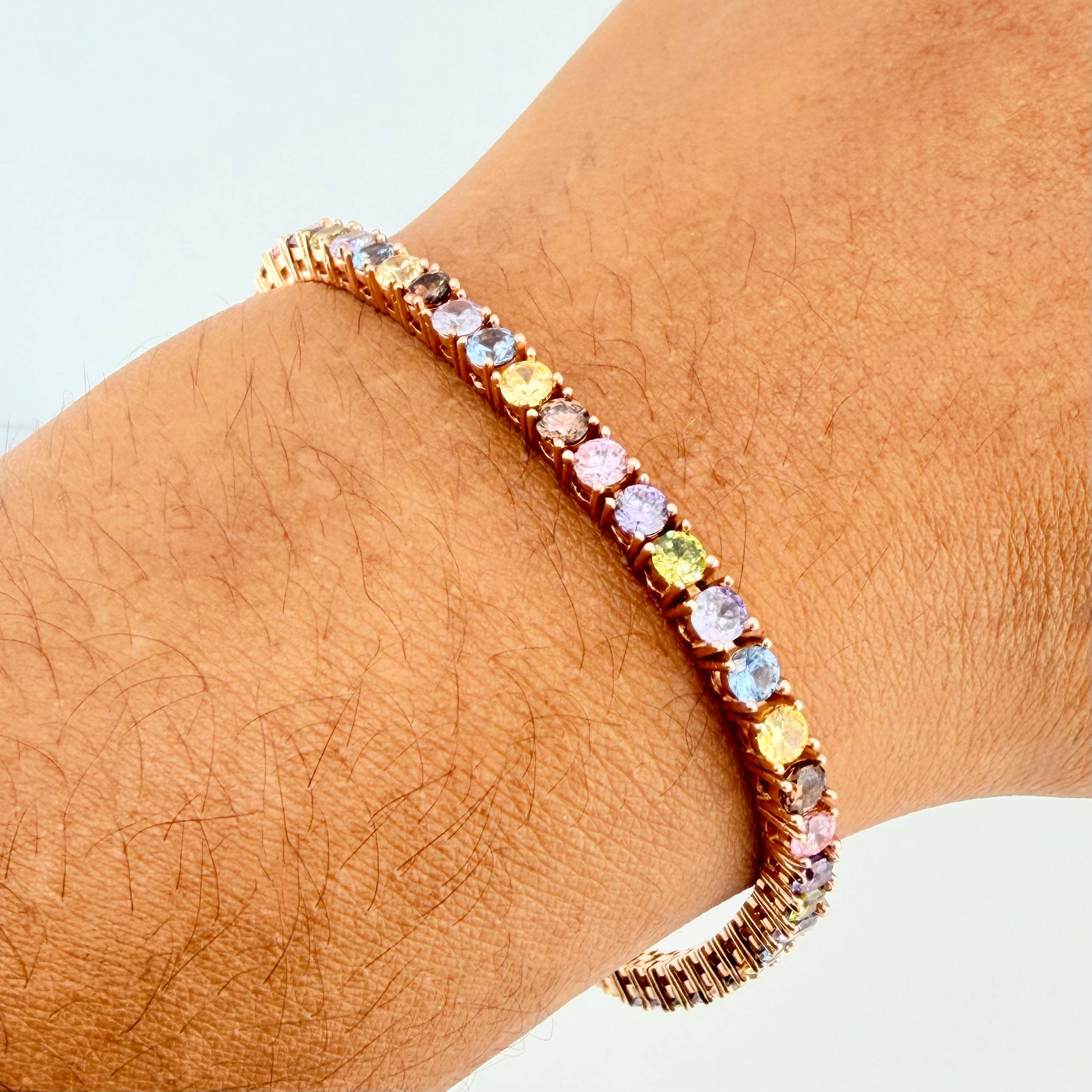 Pulso Tennis 13.35 g / 17.8 cm / 3.2 mm Oro Rosa 18K