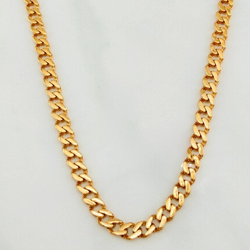 Cadena Cubana 15.85 g / 61.5 cm / 4.4 mm Oro Amarillo 18K