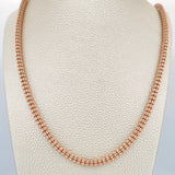 Cadena Ice 35.3gr / 66.5cm / 4.4mm Dos Oros Blanco Rosa +4 14K Italy &