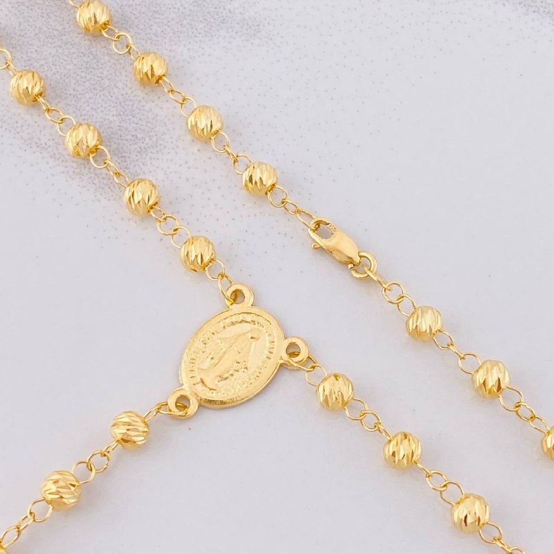 Rosario Virgen Milagrosa 10g / 60cm / 4mm Oro Amarillo 18K