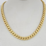 Cadena Cubana 12.9gr / 61.5cm / Oro Amarillo +1 14K Italy &
