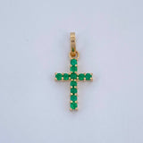 Dije Cruz Tubo 0.55gr / 1.8cm / Oro Amarillo 18K &