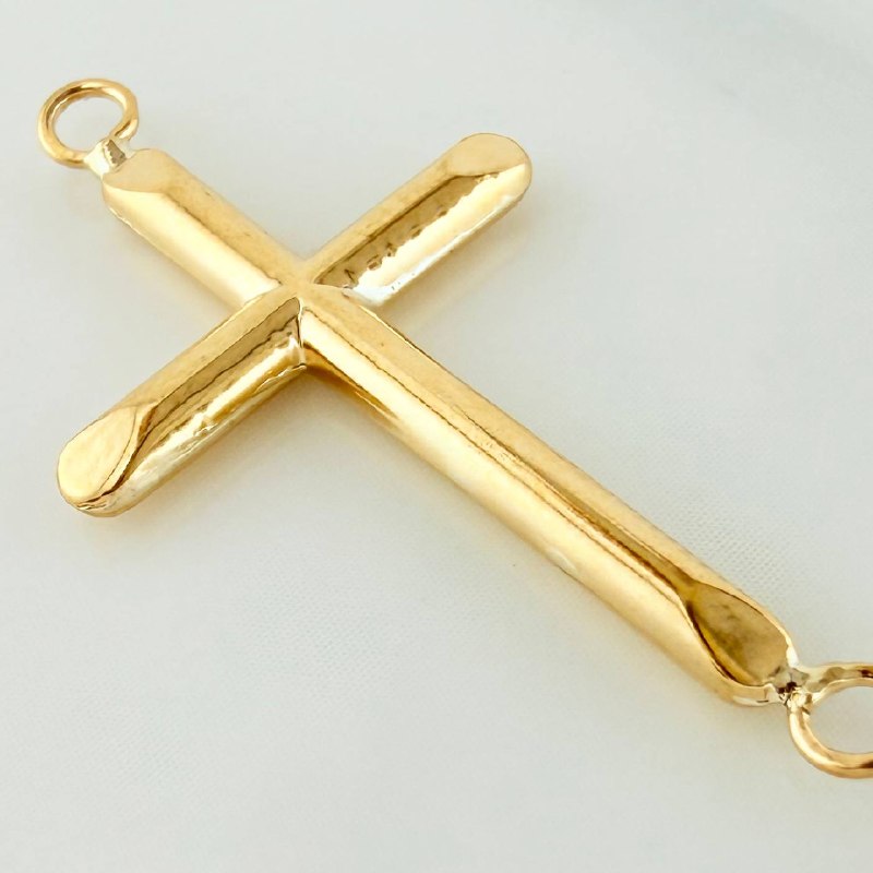 Herraje Cruz 0.8 g / 3.1 cm Oro Amarillo 18K