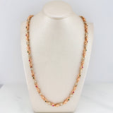 Cadena Rustica Burbujas 86.1 g / 71 cm / 4.65 mm Dos Oros Blanco Rosa 18K