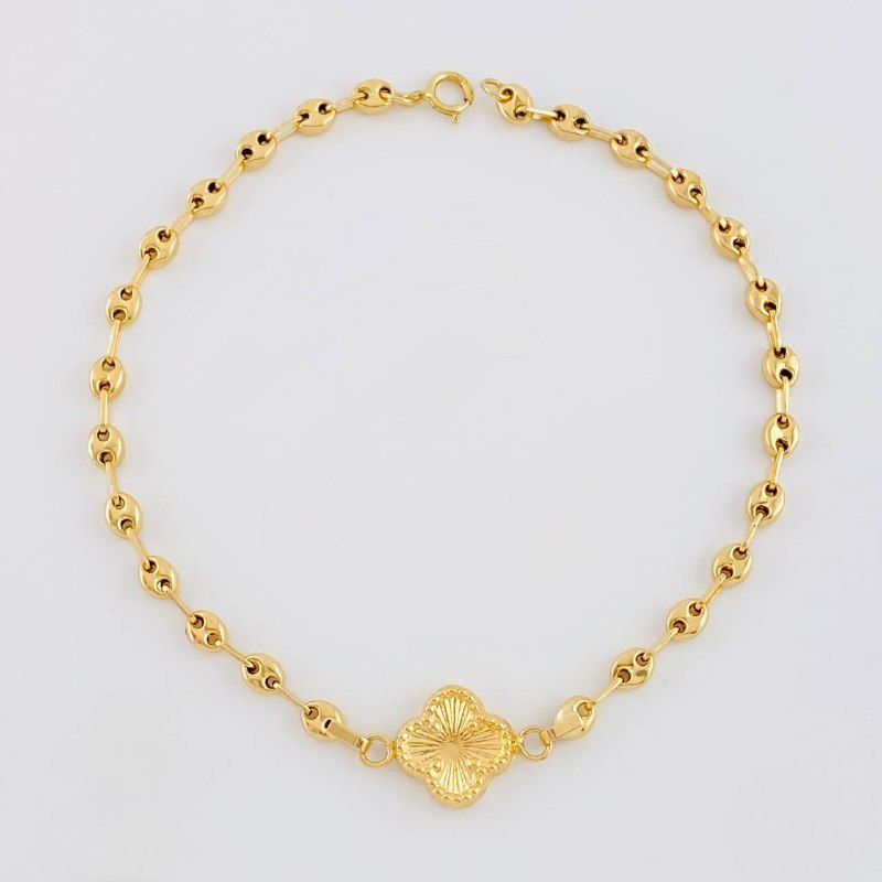 Pulso GC Trebol 2.5g / 18.5cm / 3.2mm Oro Amarillo 18K