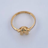 Anillo Oso Corbatin 2.4gr / T6 1/2 / Dos Oros Amarillo Blanco 18K &