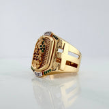 Anillo Virgen De Guadalupe 12.35 g / T9 1/2 Dos Oros Amarillo Blanco 18K
