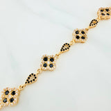 Pulso Trebol Gota 12.4 g / 20 cm / 9.5 mm Oro Amarillo 18K