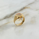 Anillo Sello 4.4gr / T9 / Punteado Tres Oros &