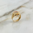 Anillo Sello 4.45gr / T9 1/2 / Punteado Tres Oros &