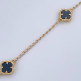 Tobillera Trebol Espiga 5.35gr / 23.5cm-24.7cm / Oro Amarillo Nac.Esp. 18K $