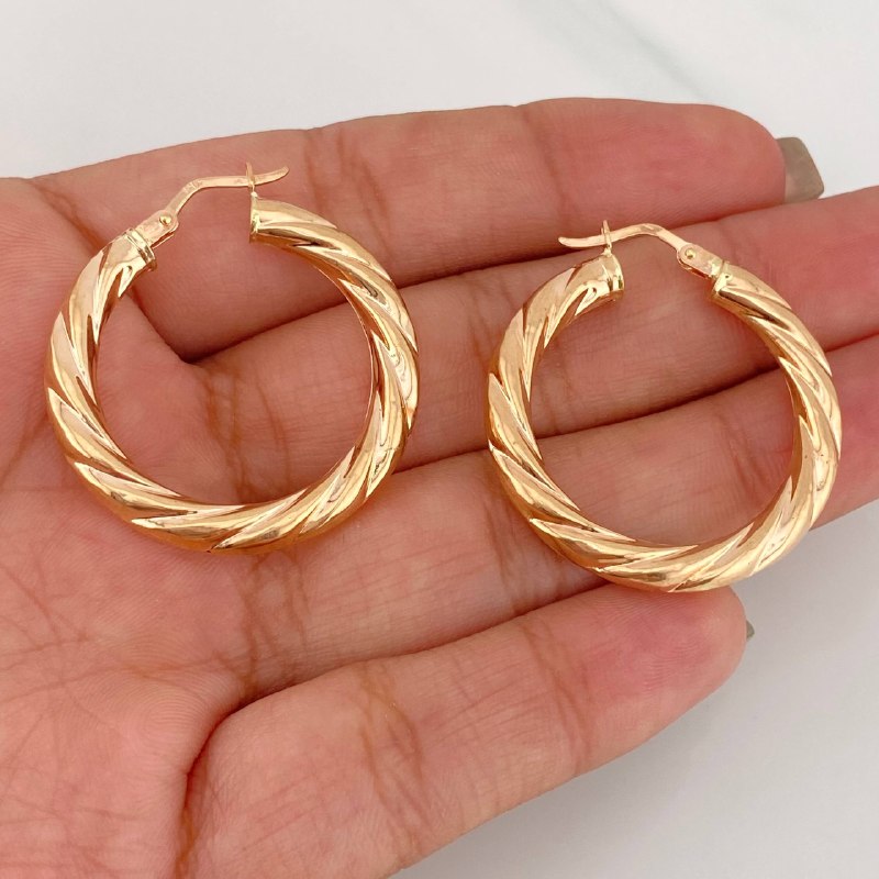 Candongas Emmi 3.8 g / 3 cm Oro Rosa 18K