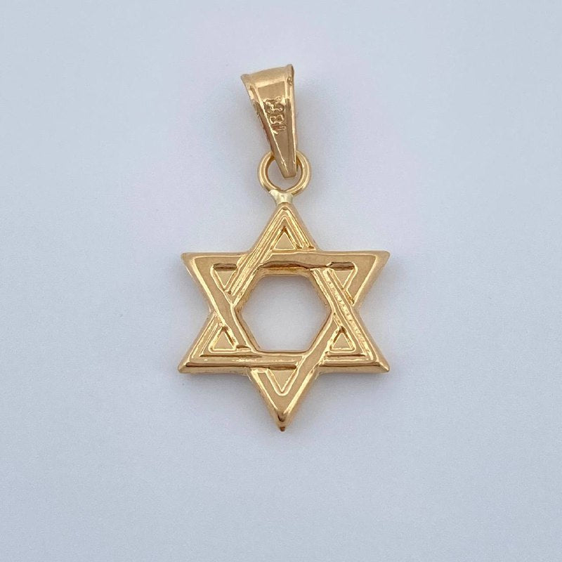 Dije Estrella David 0.55gr / 2.1cm / Oro Amarillo 18K &