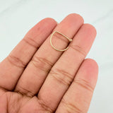 Piercing Medio Aro 0.35 g / 1 cm Oro Amarillo 18K