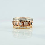 Anillo Mecanico Movil 13.25 g / T8 1/4 Tres Oros 18K