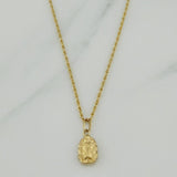 Set Cadena Lazo + Dije Virgen De Guadalupe / 1,35 gr / 45 cm Oro Amarillo 18K