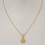 Set Cadena y Dije Militar + Corona Rx 1.8gr / Oro Amarillo 18K (Oferta) $