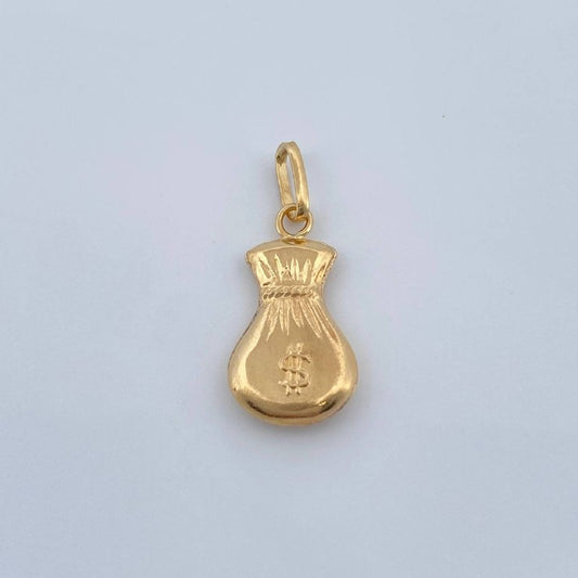 Dije Bolsa De Dinero 0.5gr /   / 2.1cm / Oro Amarillo 18K &