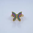 Anillo Mariposas En Relieve 2.5gr / T6 1/4 / Oro 18K $