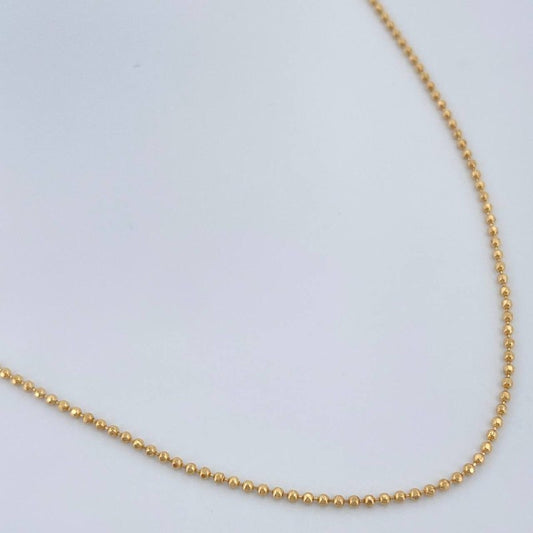 Cadena Militar 2.45gr / 61.5cm / Oro Amarillo +3 18K %