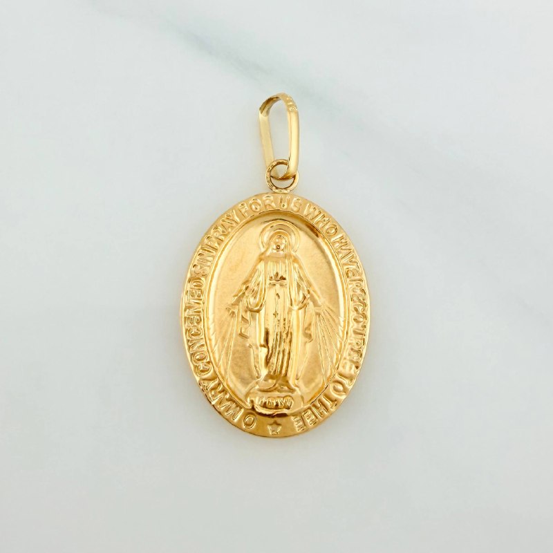 Dije Virgen Milagrosa 1.65 g / 3.3 cm Oro Amarillo 18K