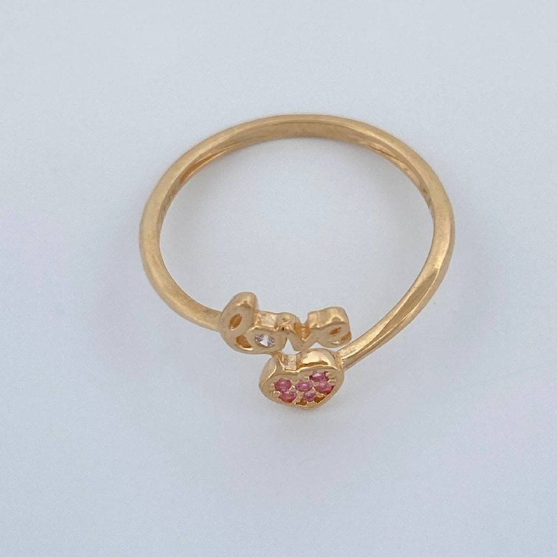 Anillo Love Corazon 1.5gr / T6 / Oro Amarillo 18K %