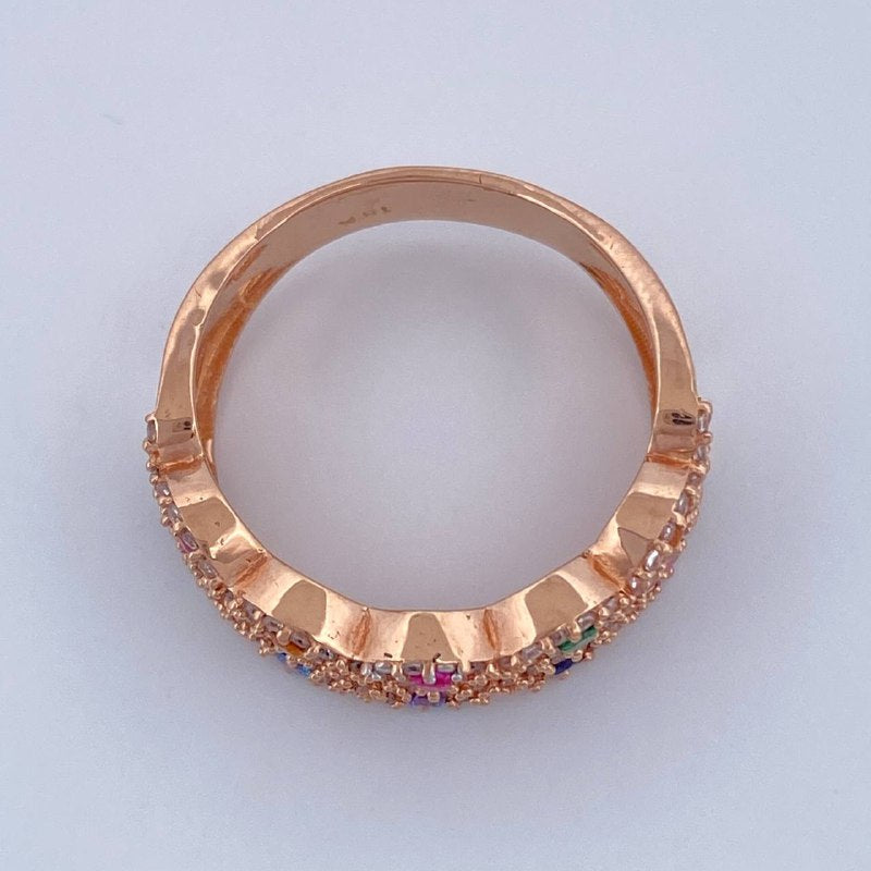 Anillo Ojos 4.65gr / T9 / Oro Rosa 18K &