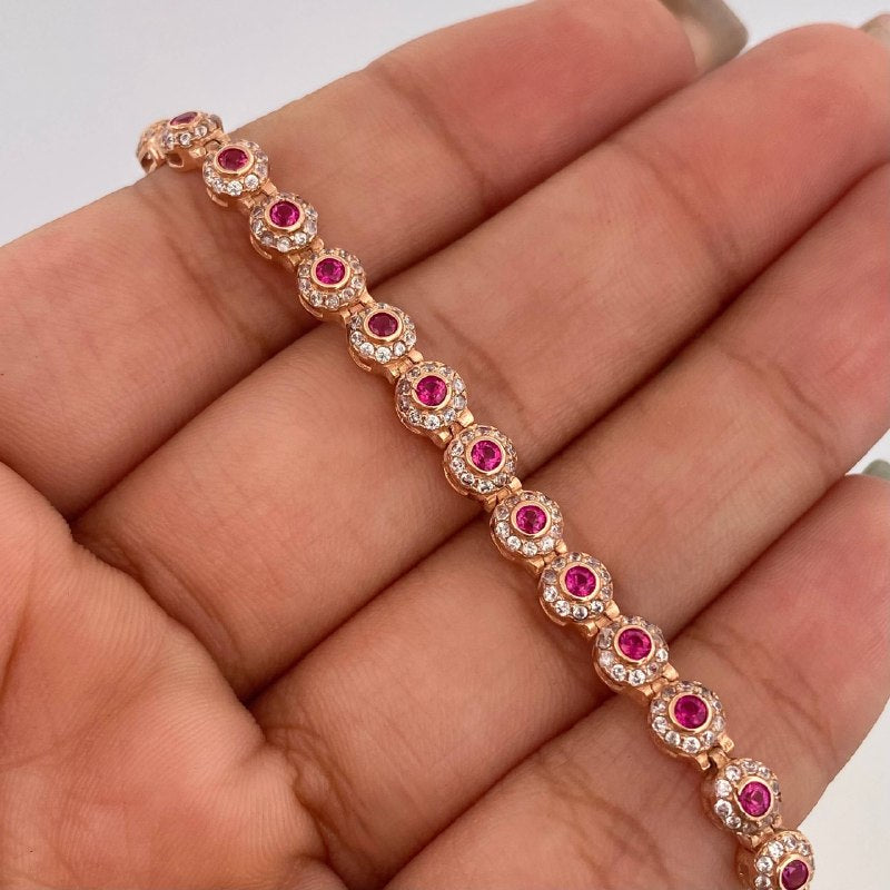 Pulso Tennis 8.9 g / 18.4 cm / 4.7 mm Oro Rosa 18K