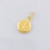 Dije Circulo Letra I 0.45g / 1.6cm Oro Amarillo 18K