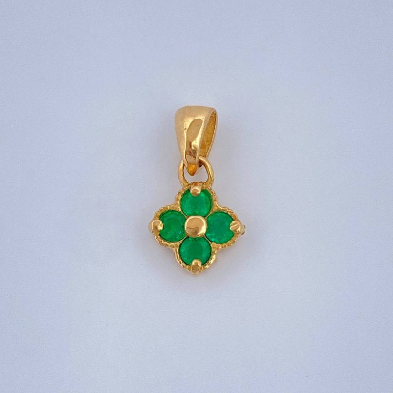 Dije Flor  0.7gr / 1.2cm / Oro Amarillo 18K &