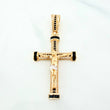 Dije Cruz Cristo 7.9 g / 5.2 cm Dos Oros Amarillo Blanco 18K