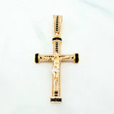 Dije Cruz Cristo 7.9 g / 5.2 cm Dos Oros Amarillo Blanco 18K