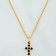 Set Cadena Lazo + Dije Cruz / 1,5 gr / 50 cm Oro Amarillo 18K
