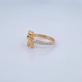 Anillo Oso Corbatin 2.3gr / T7 3/4 / Oro 18K $