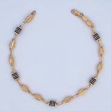 Tobillera Rustica Barril 5.85gr / 24.5cm / Oro 18K &