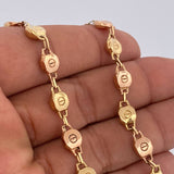 Cadena Rustica Tornillo 14.05gr / 62cm / Dos Oros Amarillo Rosa 18K &